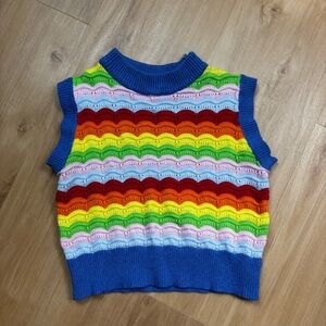 Colorful Striped Women's Sweater Vest